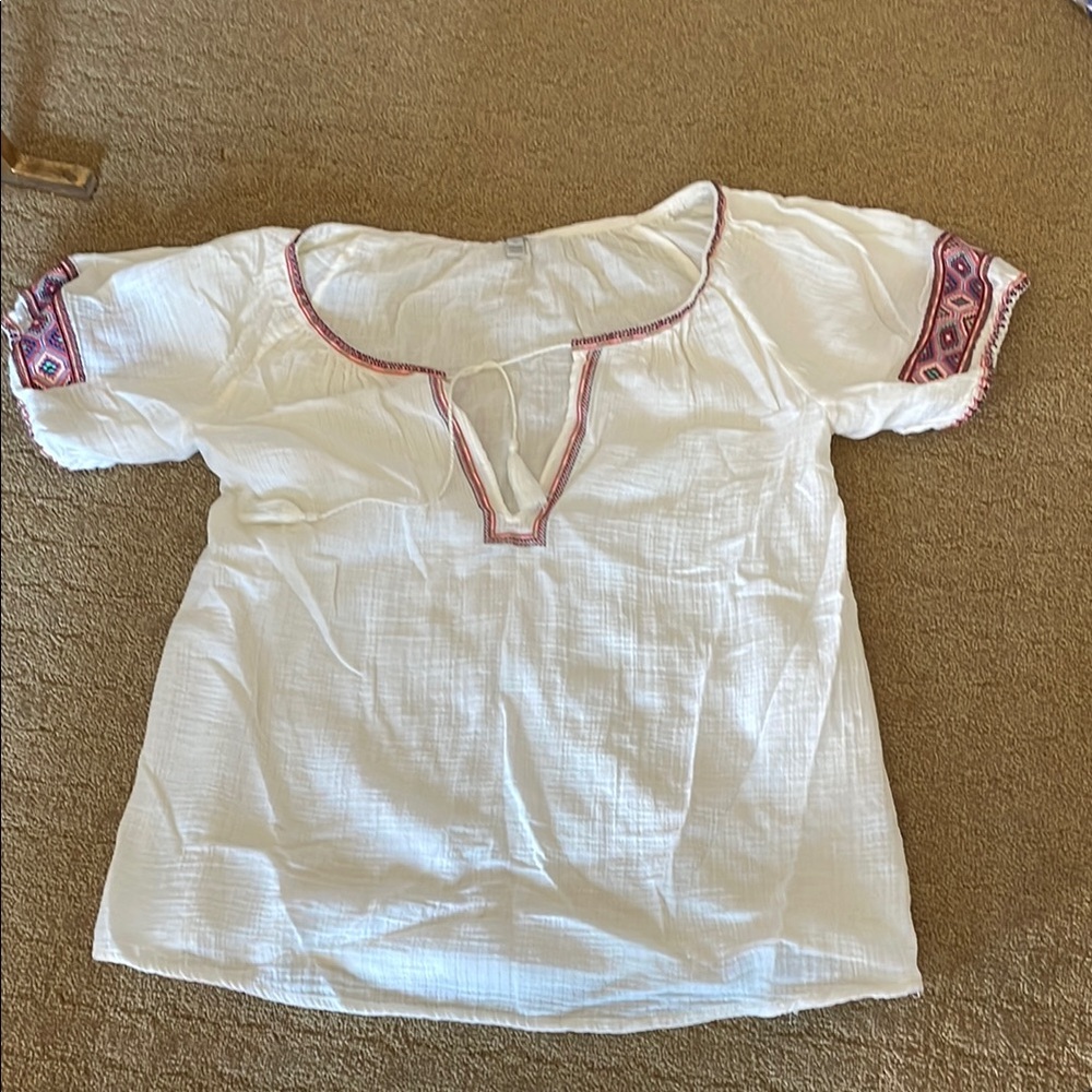 Jcrew cream guaze bathing suit cover up